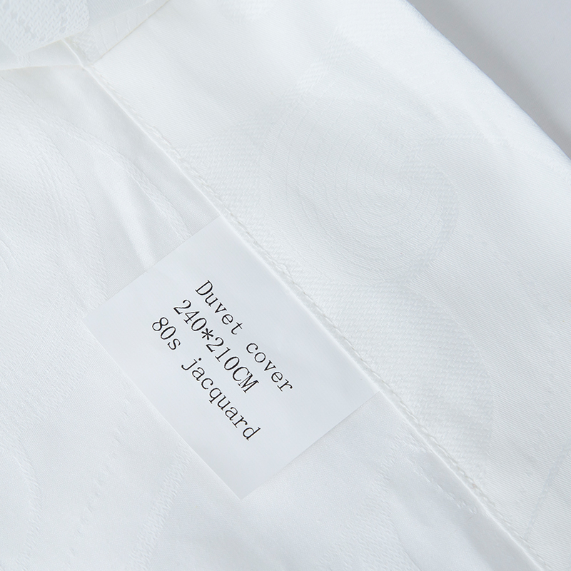 Nou set de lenjerie de pat pentru dormitor, jacquard, 100% bumbac, satinat, alb Nou set de lenjerie de pat pentru dormitor, jacquard, 100% bumbac, satinat, alb