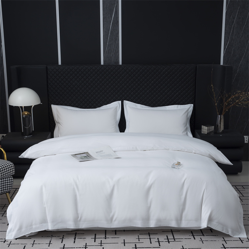 Set lenjerie de pat din țesătură 100% poliester 135 g/m² pentru hotel economic Set lenjerie de pat din țesătură 100% poliester 135 g/m² pentru hotel economic