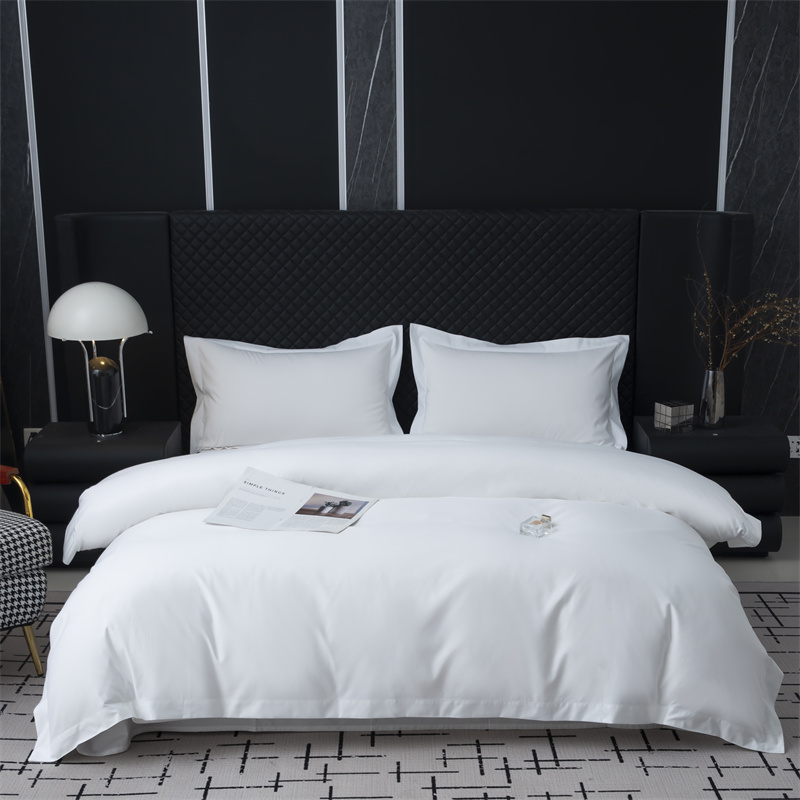 Set de lenjerie de pat din material 50% bumbac 50% poliester 300TC pentru Star Hotel