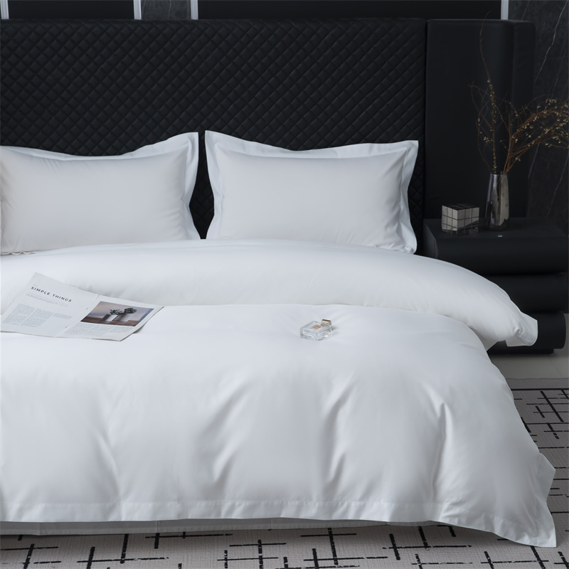 Set de lenjerie de pat din material 50% bumbac 50% poliester 300TC pentru Star Hotel Set de lenjerie de pat din material 50% bumbac 50% poliester 300TC pentru Star Hotel