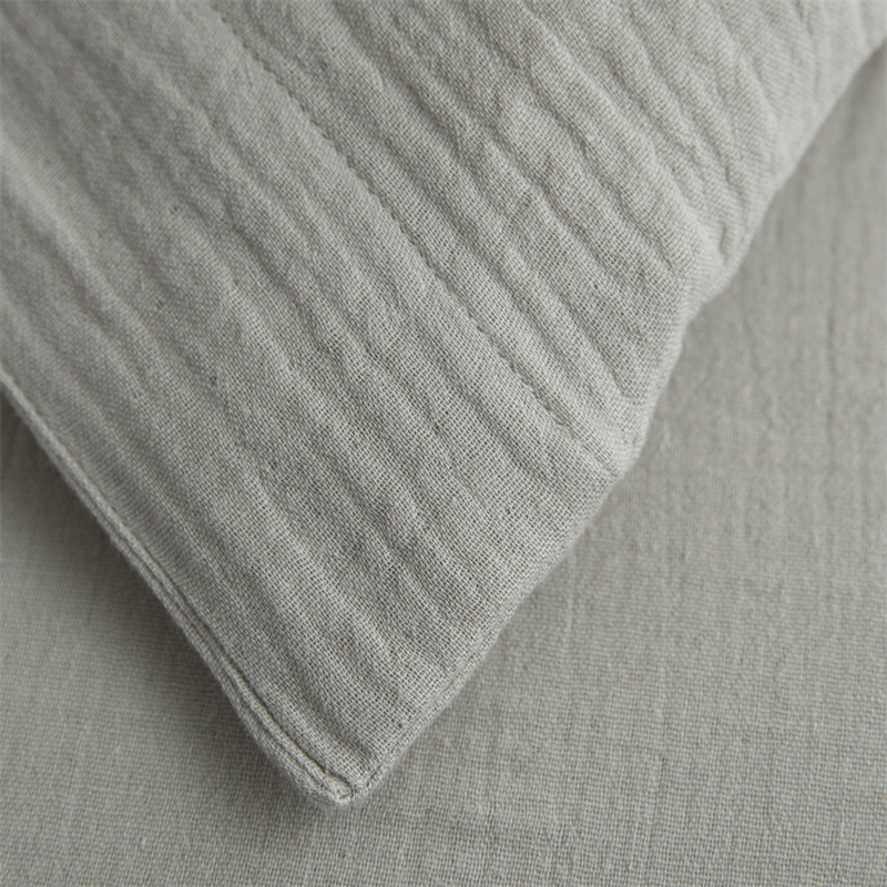 Set de lenjerie de pat super moale din tifon cu straturi duble, 100% bumbac Set de lenjerie de pat super moale din tifon cu straturi duble, 100% bumbac