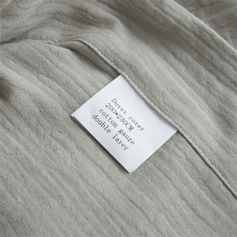 Set de lenjerie de pat super moale din tifon cu straturi duble, 100% bumbac Set de lenjerie de pat super moale din tifon cu straturi duble, 100% bumbac