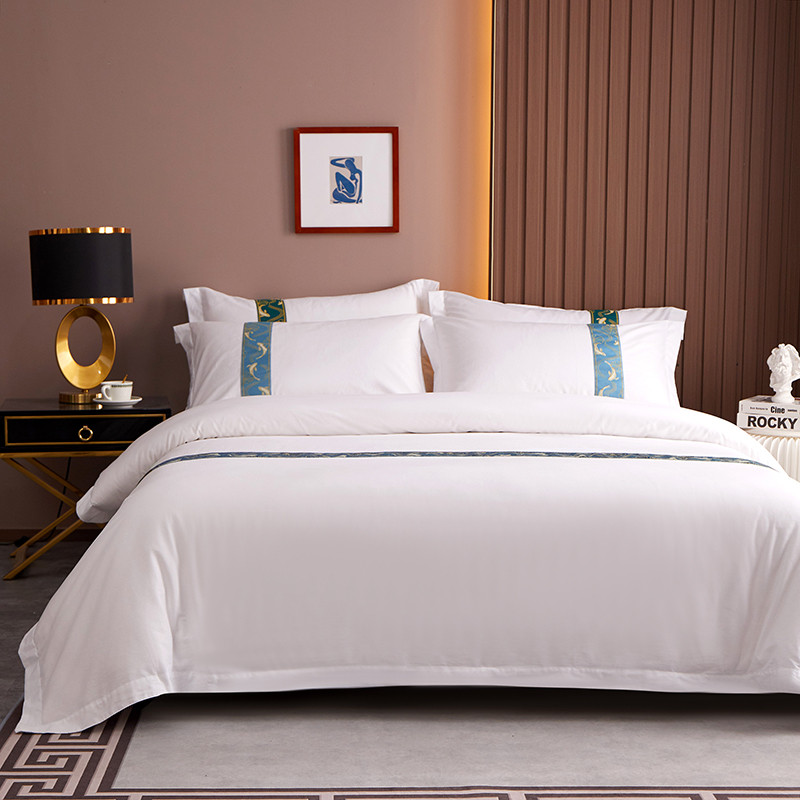 Set de lenjerie de pat pentru hotel din bumbac din anii 60 de ani Set de lenjerie de pat pentru hotel din bumbac din anii 60 de ani