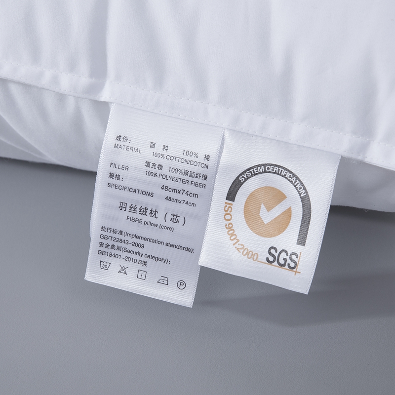 Pernă de umplere din microfibră din țesătură poliester Silence pentru hotel Pernă de umplere din microfibră din țesătură poliester Silence pentru hotel